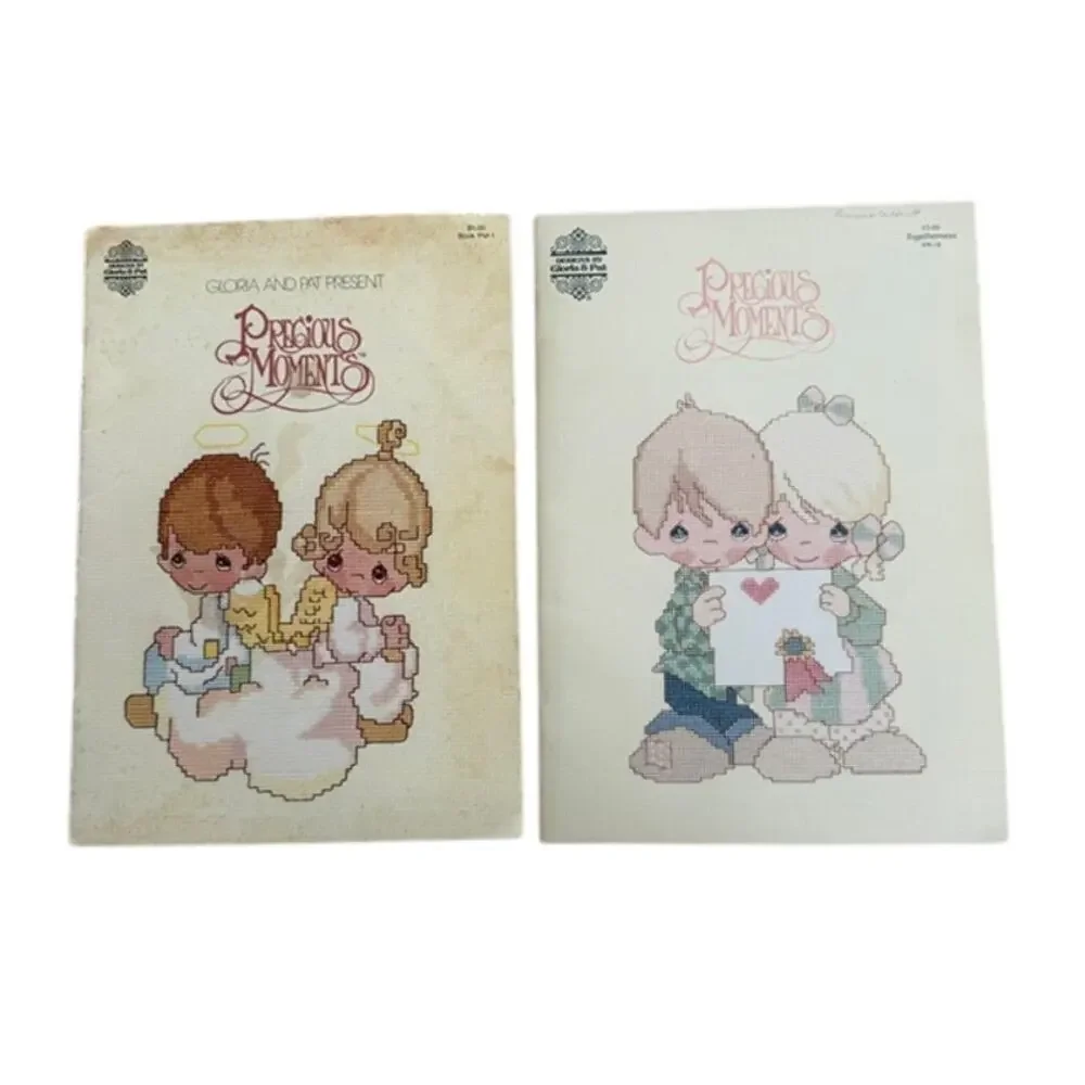 Precious Moments Mixed Lot of Cross Stitch Patterns & Leaflets - Vintage 80s-90s